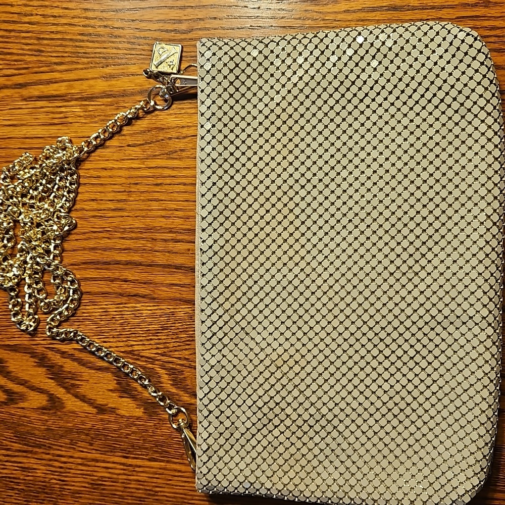 Whiting & Davis Elegant Bone Mesh Clutch